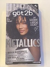 2 Schwarzkopf Got2b Metallics Permanent Hair Color Kit M66 BLUE CHARCOAL