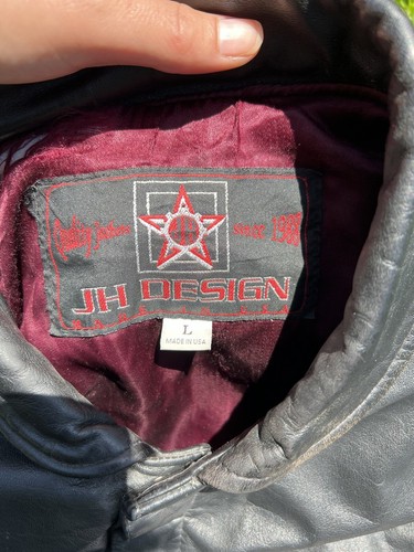 JH Design Vintage Nascar Black Racing Team Jacket L - Picture 2 of 9
