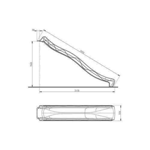 4iQ Slide Wellenrutsche Rutsche 150 Pastellgrün aus HDPE für Kinderspielplatz - Bild 3 von 4
