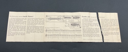 Vintage Harmonica Hohner Marine Band In Box No.1896 Key Of E with Original Paper - Picture 5 of 21