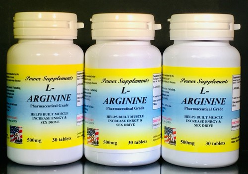 L-arginine 500mg, enhances fat metabolism, energy aid ~ 30 to 90(30x3) tablets. - Picture 5 of 5