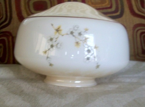 Vintage Antique Hand Painted Milk Glass Ceiling Light Shade - Picture 8 of 8