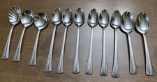  11 Pcs. Reed  Barton Stainless Brookshire Soup, Iced Tea, Cream Soup, Sugar