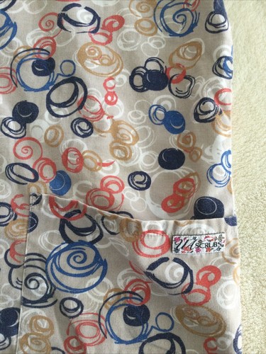 2 Scrub Tops Cherokee Unicorns Caring is Magical & UA Scrubs Multicolored SZ L - Picture 13 of 18