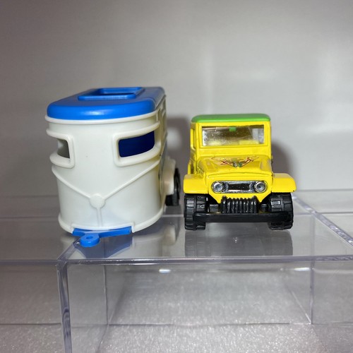 Realtoy Toyota Land Cruiser FJ40 1:60 - 1:64 Yellow Diecast SUV Trailer & More - Picture 5 of 12