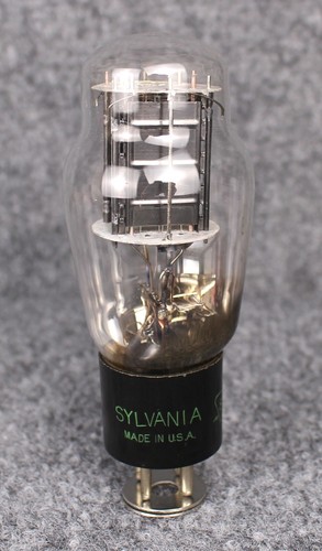 (1) Sylvania 2A3 Tube ~ Flat Black Plates ~ Side Spring Support ~ NOS NIB! - Picture 2 of 8