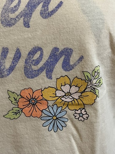 Sports Girl Top size XXS Flower Power Print T-Shirt - Light Weight Fabric- BNWT - Picture 5 of 6