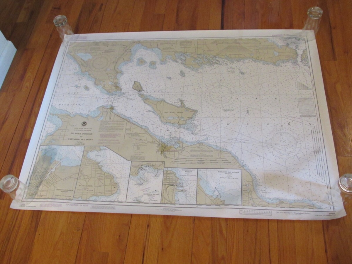 1985 USDC De Tour Passage to Waugoshance Pt. Maritime MI Navigational Map  Chart | eBay