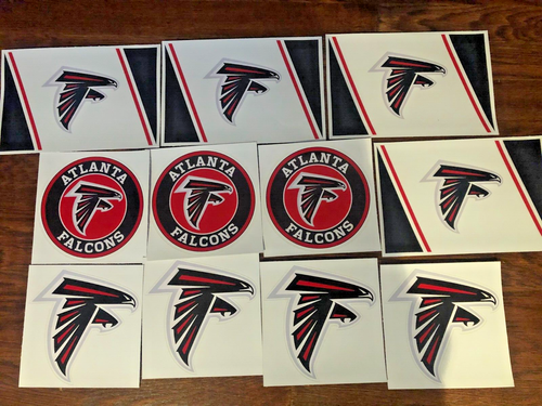 Atlanta Falcons Vinyl Decal ~ Car Stickers Wholessale lot 11 pcs - Picture 2 of 3