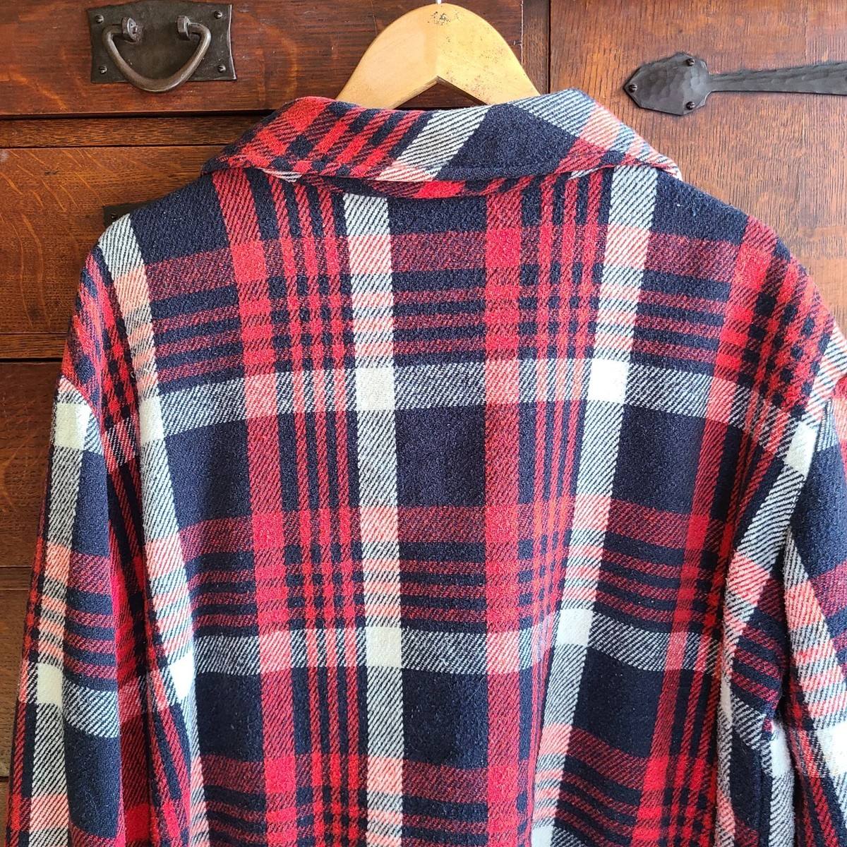 Men's True Vintage 60's/70's Thick Wool Plaid Shirt Jacket