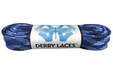 Blue Camouflage - 72 inch 183 cm ORIGIN by Derby Laces Waxed 1cm Wide Lace ...