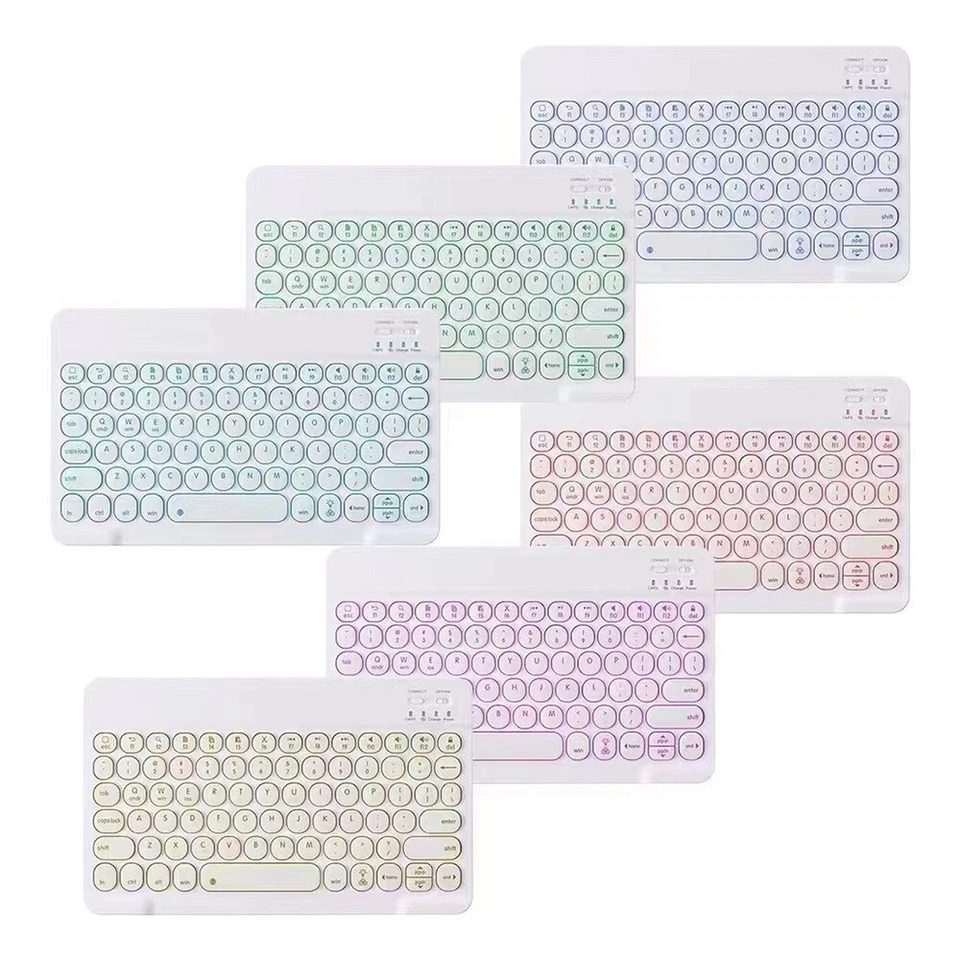 Wireless Bluetooth keyboard Portable mute Rechargeable Backlight mini ultrathin - Image 3 of 4