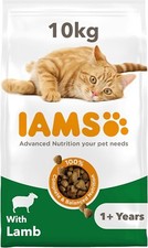IAMS Complete Dry Cat Food for Adult 1+ Cats with Lamb 10 kg - UK 4.15 per kilo