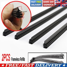 2x 26" Wiper Blade Refill Universal Cut To Size Replacement Rubber Wiper Strip