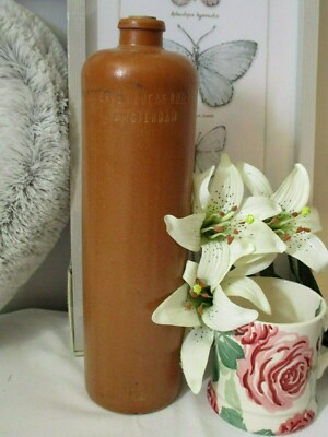 Vintage Steingut Gin Flasche - 1Ltr Erven Lucas Bols Amsterdam Flasche