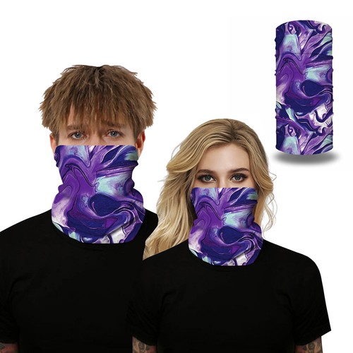 Printing Face Mask Biker Balaclava Cycling Neck Tube Scarf Snood Warmer Bandana - Picture 7 of 20
