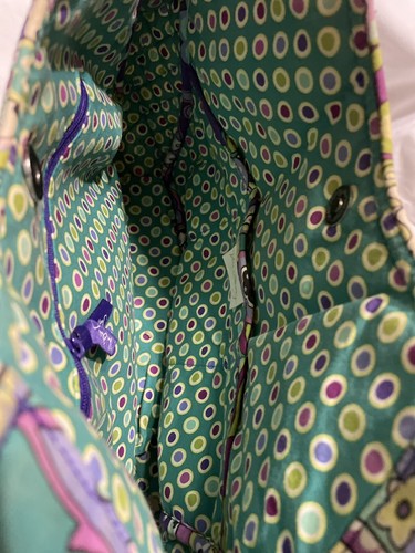 Vera Bradley 2013 Plum Crazy Tote Bag With Removable Strap Crossbody Handbag - Picture 6 of 7