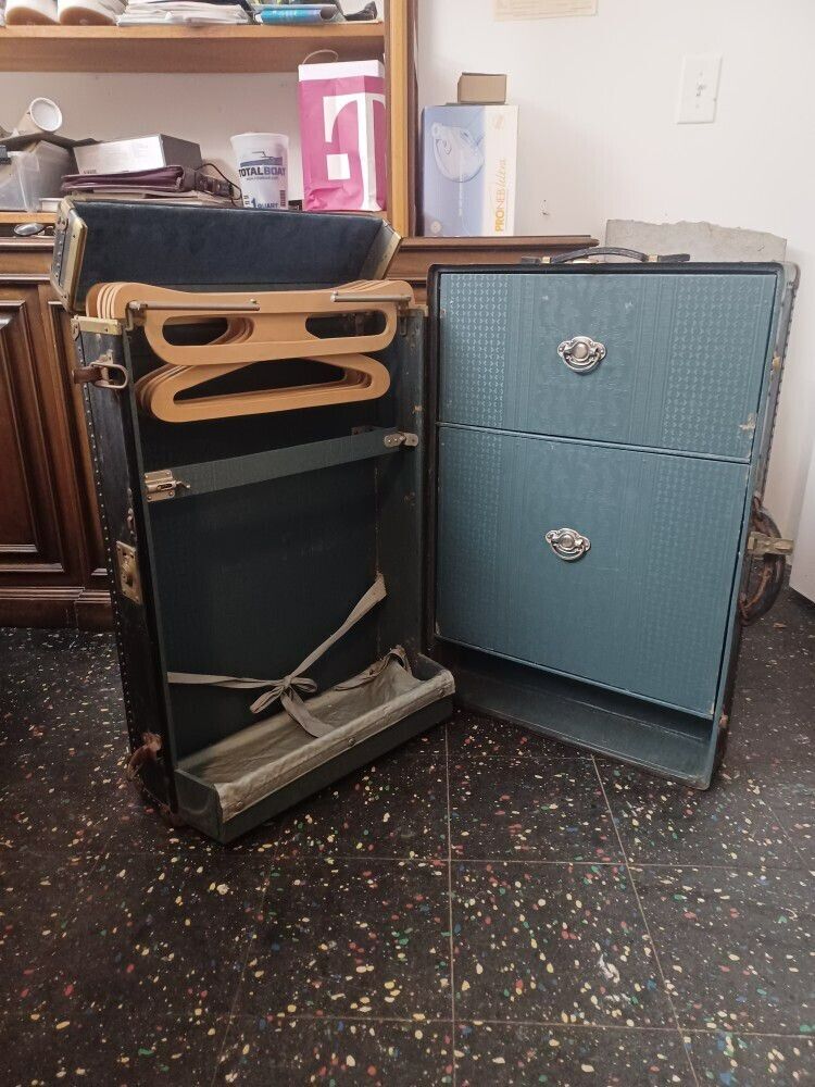 Mendel Tourist Train Ship Steamer Trunk Wardrobe 1920's | eBay Mendel Tourist Train Ship Steamer Trunk Wardrobe 1920's | eBay