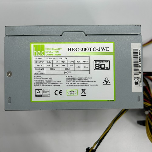 HEC HEC-300TC-2WE | 80+ Bronze | 300 Watt - Afbeelding 2 van 2