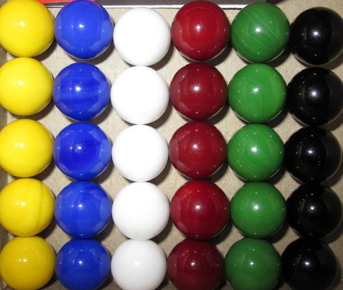 30 Solid Color Replacement Marbles Chinese Aggravation Dirty Game 14mm GLASS - 第 3/5 張圖片