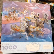 Springbok 1000 Piece Jigsaw Puzzle - “Carousel Animals” by Tobin Fraley – 1991