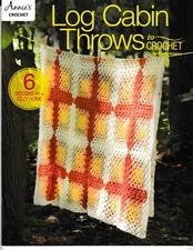 Log Cabin Throws to Crochet | Annie's 871755 NEW!