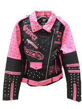 Redfox Colorblock Biker Jacket/coat (pink)