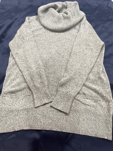 Suéter manga larga cuello capucha gris/verde para mujer NEW YORK & CO talla XL - Imagen 6 de 6
