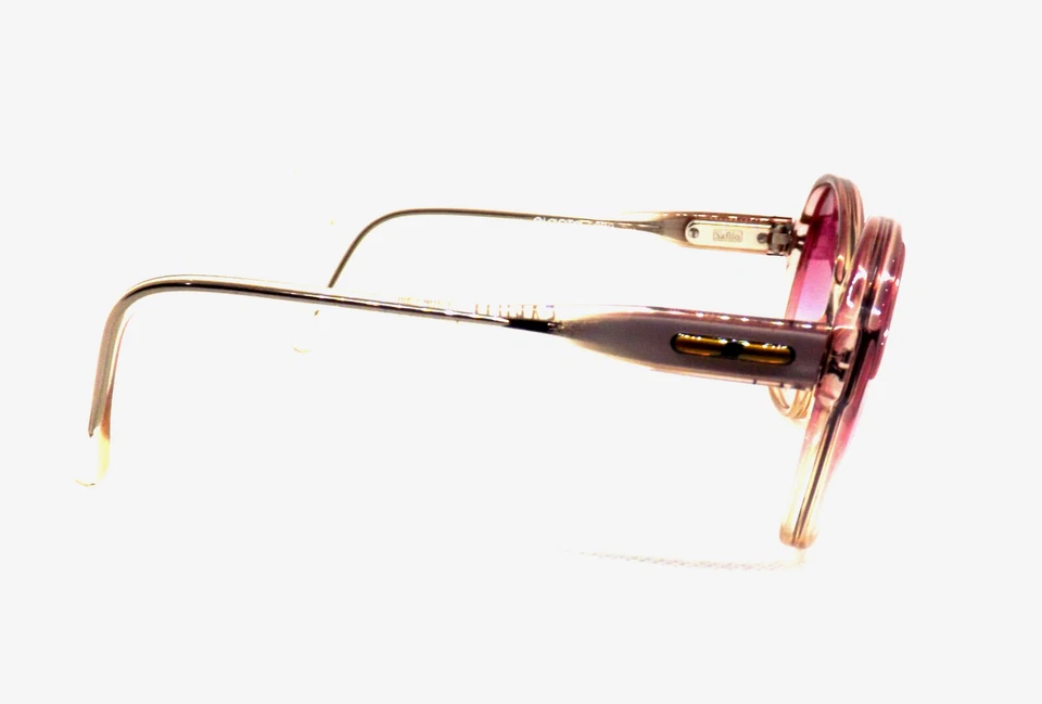 Occhiali da sole donna vintage anni 80 made in italy lente rosa plastica Safilo - Immagine 4 di 4