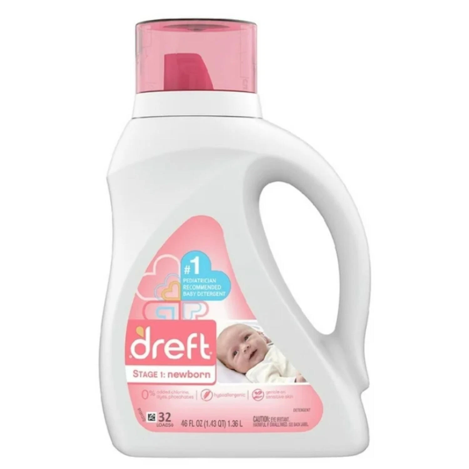 Dreft Stage 1 Newborn Baby Liquid Laundry Detergent 32 loads 46 fl oz
Opens in a new window or tab
