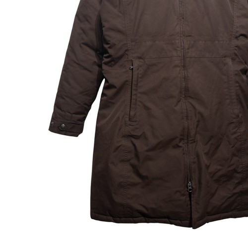 The North Face Brown Fur Trim Hooded Goose Down HyVent Parka Coat - Size M - Picture 13 of 14