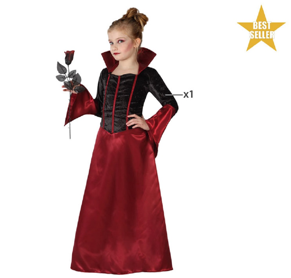 Costume vampira vampiressa bambina vestito gotico strega halloween