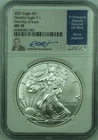 2021 American Silver Eagle $1 1 Oz Troy .999 Fine Silver NGC MS-70 A