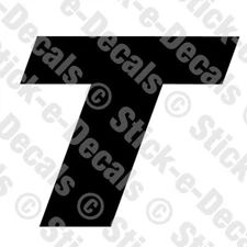 JERSEY LETTER T Vinyl Die Cut Decal Sticker - Sport Athlete Alphabet Text - A4