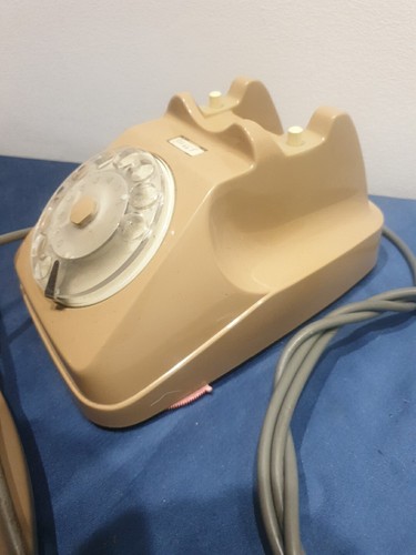 Telefono Con Disco Rotante Beige Anni 70/80 Fatme Made In Italy Vintage - Foto 11 di 12