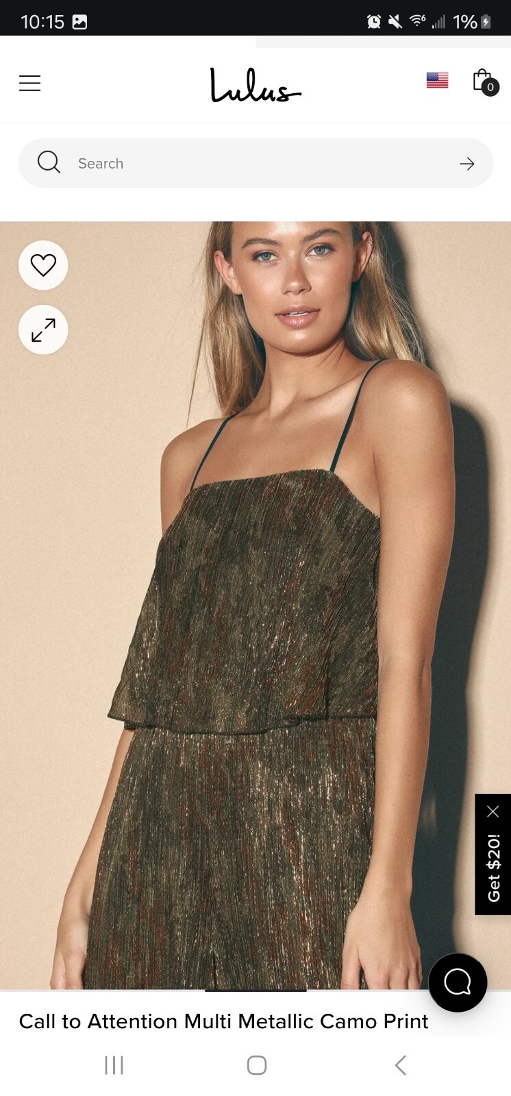 Lulus XS Call to Attention Multi Metallic Camo Pr… - image 8