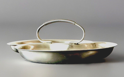 Modernist Fraser's Denmark 8/8 Stainless Steel Nut /Bon Bon Dish with Label/Mark - Picture 2 of 5
