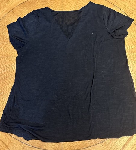 Torrid Active Shirt Womens Size 3 Black Short Sleeve V Mesh Back - Picture 6 of 6
