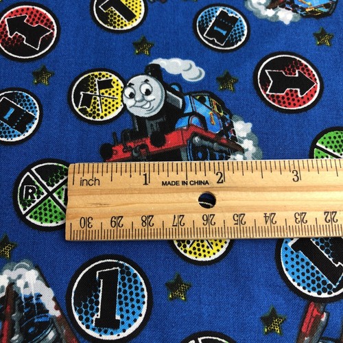 Thomas the train Fabric OOP RARE Cotton Quilt Pre-cut 10 - 9.5” Square Blue - Picture 7 of 7