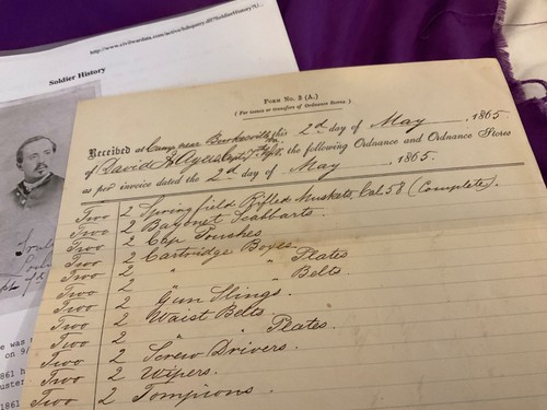 CIVIL WAR SPRINGFIELD MUSKETS ACCOUTREMENTS APPOMATTOX CAMPAIGN 7h N J SGD 1715 - Picture 3 of 15