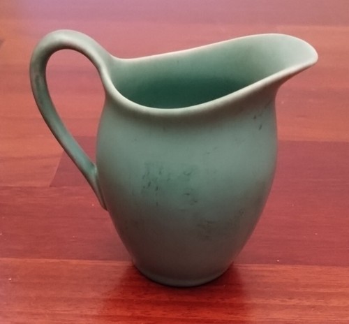1930 ROOKWOOD Art Deco - Arts & Crafts Matte GREEN Pottery Ceramic Creamer - Picture 3 of 5