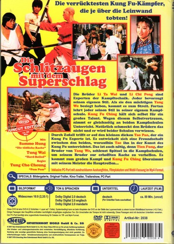 Schlitzaugen mit dem Superschlag , Kung Fu Master , small Hardbox , uncut , new - Picture 2 of 3