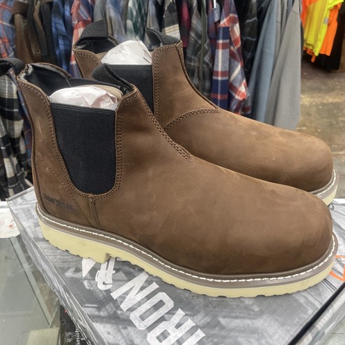 IRONAGE- Solidifier Men's Brown 6" Twin-Gore Work Boot - IA5070