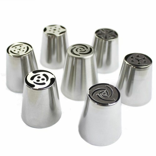 Russian Tulip Tips Icing Piping Nozzles 7Pcs/Set Cream Pastry Decor Cake Cupcake - Picture 4 of 9