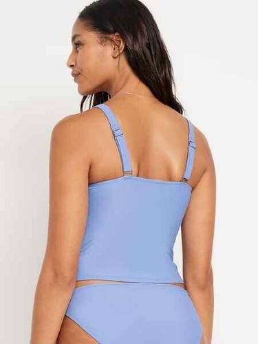 Old Navy L 3 pc SwimSuit Set Pink Underwire Tankini | 2 Bikini Bottoms - Picture 3 of 11