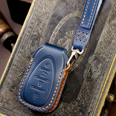 For Chevrolet Equinox Trax Volt 2019 Premium Leather Key Fob Cover Case Shell