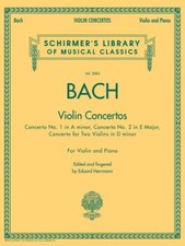 Bach Violin Concertos Sheet Music Book Johann Sebastian Bach 050486769