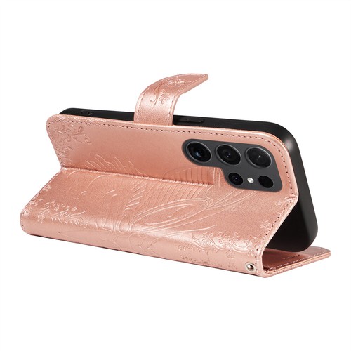 Hülle für Samsung S24 S23 S22 S21 Schmetterling PU Leder Wallet Etui Handyhülle - Picture 8 of 18