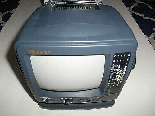 MEMOREX 5.5" BLACK & WHITE PORTABLE TELEVISION WITH AM/FM RADIO MT0500 - Picture 7 of 12