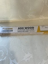 X-BET MAGNET Ashwood Poster Holder W/Hooks & Screws 12” X .07” X .02”. New